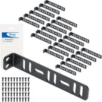 ICC 6” Metal L-Shaped Cable Management Bracket, Vertical/Horizontal, Rack or Wall Mount, Pack of 25 – Cable Organizer for Data Centers and Network Racks