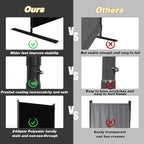 CHOSENM Room Divider, 6 Panel Folding Privacy Screens with Wider Support Feet, 6 Ft Portable Room Partition for Room Separator, 132" W X 71" H, Black