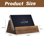 HJX Custom Business Card Holder Desk-Personalized Engraved Wooden Business Card Case Holder, Customized Name Logo Business Card Display Gifts for Men Women (Style1-Black)