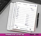 Commission Voucher Book CV-59-3 Part Carbonless Forms, Triplicate NCR Receipt Book, Snap-Out Pre-Punched with File Holes Commission Vouchers, Blue Ink, 4.25 x 5.625 Inch - Pack of 100