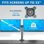Mount-It! Standing Desk Converter Height Adjustable 47" Extra Large Wide Stand Up Desk Riser, Dual Monitor Arm Mounts, Stand Up Desk Convertor with Keyboard Tray, Fits Two Monitors up to 32"