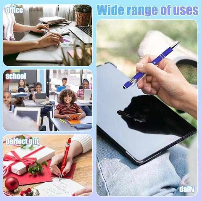 100 Pcs Inspirational Pens - Motivational Ballpoint Bulk Pens with quotes Stylus Tip Gifts for School Coworkers Office Supplies Black Ink