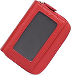 GOIACII Small Genuine Leather Wallet for Women, RFID Blocking Credit Card Holder Wallet