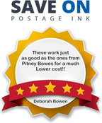 Save On Postage Ink Compatible PB 745-1 Direct Thermal Labels 4" X 6" Shipping Labels Compatible with PB J645, 1E03, 1E23 & 1E26 (4 Rolls)