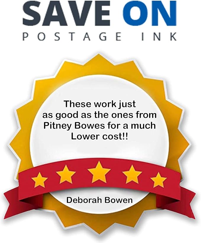 Save On Postage Ink Compatible PB 745-1 Direct Thermal Labels 4" X 6" Shipping Labels Compatible with PB J645, 1E03, 1E23 & 1E26 (6 Rolls)