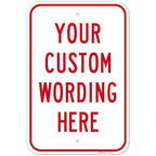 Custom Sign, Personalized Metal Signs, Customize for Office, Business, Workplace, office, Home, Airbnb, Delivery Signs, Outline Black, 12x18 Inches, Rust Free .063 Aluminum, Made in USA