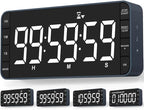 7.8'' Extra Large Rechargeable LED Kitchen Timer - 99H Countdown/Countup, 3 Brightness, 5 Alarms, 4 Volume Levels | Magnetic Large Timer for Cooking, Classroom, Home Gym