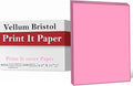 Print It - Vellum Bristol Colored Cardstock Cover Paper, 67 Lb, 8.5" X 11”, Heavyweight Colored Cardstock for Crafts, School, Invitations, And Office Use - Decoration Drawing 2000/Case-Pink