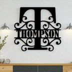 Custom Metal Signs | Personalized Monogram Name Sign | Outdoor Wall Art for Family Name | Custom Name Metal Sign, Last Name, Anniversary, Wedding Gifts for Women, Wife, Parents, couple (6'') (Design 8)
