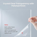 CALPALMY (2-Pack) 18x24 Inch Clear Acrylic Sheet - 1/4 Inch Thick Acrylic Plexiglass Panel for Laser Cutting, DIY Crafts, Signage, and Engraving Projects