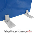 4 Pack T Shaped Office Desk Partition Clamp, Aluminum Sneeze Guard Bracket Support, Silver