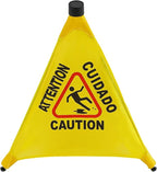 20 inch Wet Floor Sign 8 Pcs, Pop up Foldable Wet Safety Signs with Storage Tube Commercial Caution Safety Cone Pop up Caution Sign, for Stores Grocery Restaurant Restroom Office Hotel (8)