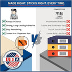 2026 Year Labels, Doctor Stuff 2026 Chart Stickers, Ringbook Sheets, Orange/Black Color Coded, Jeter Style, USA Made Year Stickers for End Tab File Folders, 270/Package, 3/4" x 1-1/2"