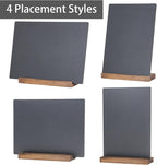 JDEA Desk Chalkboard Wood Sign Double-Sided Chalkboard with Wooden Base Decorative Chalkboards Message Blackboard (1 Pack 8.7x12)