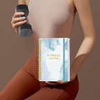 Simplified Fitness Journal for Women & Men,A5 Workout Journal/Planner Daily Exercise Log Book to Weight Loss, Gym, Muscle Gain, Bodybuilding Progress, 5.8"x8.3", Teal Flower