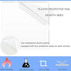 2 Pack 8x12 Inch Acrylic Sheet 1/8" Thick, Cast Acrylic Sheet, Clear Plexiglass Sheets, for Craft Projects, Display Cases, Signs, Photo Frame