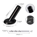 RiaYer 20 Pack 45 Degree Angle Protective Sleeves, Black Cable Railing Corner Protector Sleeve Beveled for 1/8" Wire Rope, T316 Marine Grade Cable Railing Kit with Two Drill Bit for Wood Posts HF039B