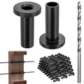 CELYND Cable Railing Protector Sleeves - 100 Pack T316 Stainless Steel Protective Sleeves - 1/8" 3/16" 5/32" Black Deck Cable Railing Hardware Kit for Wood Posts
