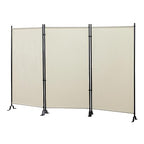 Proman Products - Galaxy Section Divider, Water Repellent Fabric Room Divider with Black Powder Coated Metal Frame for Indoors or Outdoors (Beige)