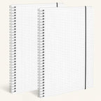 BESARME 80 Sheets A4 Dot Grid Spiral Notebook, 2PCS Dotted Notebook 8.5" × 11" College Ruled Grid Notebooks for School Office