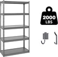 Shuntong 30" W Laminated Heavy Duty Metal Shelving Unit 2000 Lbs Boltless Garage Storage Shelves Utility Rack Shelf Warehouse Pantry Shed 30" W x 12" D x 60" H, Dark Gray