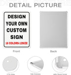 Custom Outdoor Metal Personalized Signs With Your Photo, Text, Logo - Decorative House Sign for Business, Workplace, Office, Home