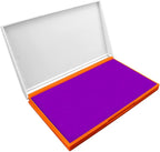 Plastic Case Stamp Pad Large Size, Purple Color - Size: 4" x 7" - Choose from 15 Ink Colors