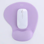 xinidc Ergonomic Computer Mouse Pad with Wrist Rest Support, Pain Relief Mouse Pad with Non-Slip PU Base for Home Office Working Studying (Purple)
