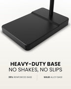 2-in-1 Tablet Floor Stand with tablet stand for desk – Stable 8lb Base with Stretchable Arm for Bed, Couch, or Desk Compatible with iPads, Galaxy Tabs, Surface Pro, Phones & E-Readers (4.7"–12.9")
