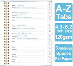 Address Book with Alphabetical Tabs - Small Address Book Spiral with Address Contacts, Special Date, Phone, Birthday & Internet Login Password for Home and Office, 4.3" x 6.2", Blue Watercolor