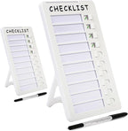 2pcs Dry Erase Chore Chart, Standable Whiteboard Checklist Board, Chore Chart for Kids Routine Chart with Two Markers (Standable)