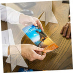 KALLORY Prevention Baffles Dividers Panel Table Protective Office Divider Board Clear Desk Barrier Reception Screen Universal Block Shield Clear Book Holder Notepads Vertical Sneeze Guard