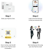 Popl Smart NFC Business Card - Sleek Modern Digital Business Card w/Instant App-Free Sharing - Customizable NFC Cards Compatible w/iPhone & Android (100% Recycled)