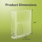 Top Notch Displays Acrylic Brochure Holder for Wall Mounting, Clear Display for 8.5" x 11" Flyers, Literature Holder for Magazines, Pamphlets, Menus, Includes Screws & Plastic Anchors – Pack of 4
