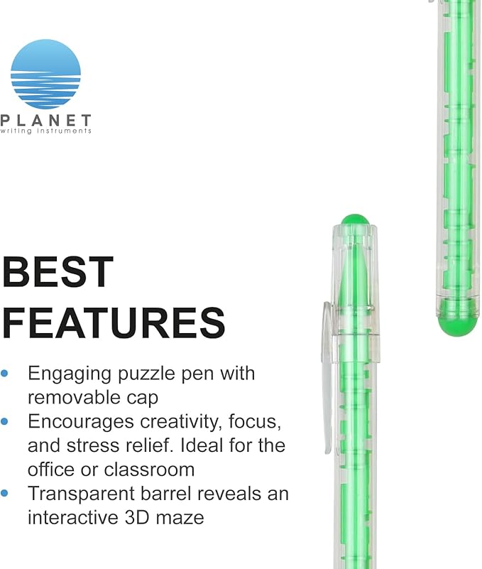 Custom Maze Ballpoint Pens – Personalized Puzzle Pens with Logo/Text – Promotional Pens for Events, Schools, Trade Shows – Fun Interactive Design (Green, 150 Count, Pack of 1)