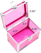 Vaultz Lockable Index Card Holder - Flash Card Organizer for Recipes, Passwords or Studying Holds 450 4x6 Notecards - Index Card Box Study Accessories, Pink Acrylic