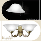 Huquary Lamp Glass Shades for Floor Lamp Elegant Cover Light Fixture Shade Light Fixture Replacement(9.5 x 4.2 x 1.63 Inch,Stylish White)