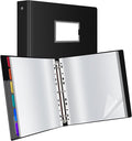 Uquelic 80-Pocket Binder with Plastic Sleeves for Letter/A4 Size(11" x 8.5"), Document Binder Organizer for Papers, Certificates and Artwork, Colorful PP Divider Pages for Presentation