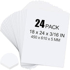 ToLanbbt 24 Pack White Foam Board, 18 x 24 x 3/16" Thick Foam Core Acid Free Poster Foamboard for Art Craft Projects, Painting, Displaying, Signage, Wedding, School