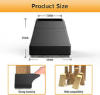 CHWM Square Chair Leg Protectors for Hardwood, 16Pcs Silicone Chair Legs Caps to Prevent Floor from Scratches and Reduce Noise, Easy to Move,(1.5 Inch Black).