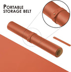 Leather Desk Mat - Non-Slip PU Desk Pad for Office and Home - Desk Organization and Accessories - Ideal for Large Mouse Pad and Desk Mats on Top of Desks (Orange,27.6"x 13.8")