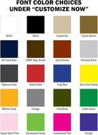 Custom Uniform Name Tapes Solid Colors. Neon Yellow Fabric, 5 Inch Hook Fastener (Uniform Ready Fastener)