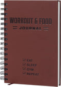 Nextnoid Hardcover Fitness & Food Journal - Nutrition & Workout Planner for Men & Women - A5 Sturdy Workout Log Book to Track Diet, Gym & Home Workouts - Burgundy