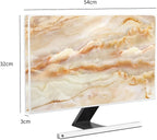 Baocicco Abstract Computer Monitor Cover with Marble Design Aesthetic Laptop Computer Cover for Xmas Home Office Decoration Anti-Static Dustproof Protective Covers for LCD/LED/HD 22, 23, 24, 25 Inch