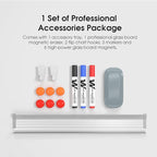 MaxGear Glass Whiteboard, Tempered Magnetic Dry Erase Board, Frameless Wall Mounted, Office Classroom Conference Room Home Use, Includes Markers, Eraser, Magnets & Mounting Kit