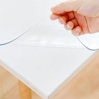 Eisdroma 14 x 51 Inch Clear Table Cover Protector, Clear Desk Mat, Transparent Table Protector, 1.5mm Plastic Table Cover, Vinyl Table Protector, Desk Mats on Top of Desks
