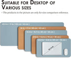 Cork Desk Mat - Small Dual-Sided Desk Pad for Office and Home - Desk Organization and Accessories - Ideal for Large Mouse Pad and Small Desk Mats on Top of Desks(Light Blue,23.6"x 13.8")