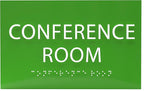 ADA CENTRAL SIGNS - 6" X4" Conference Room Sign - ADA Compliant Tactile Graphics Grade 2 Braille Text Privacy Sign | Wall Mount Plastic Meeting Signs For Schools, Hospitals, Offices, and Apartments