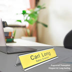 Personalised Double Side Counter Top Sign for Reception Desk Lobby Counter Waiting Room 2"x10"