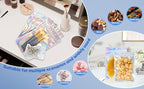 100pcs 6x9 inch Holographic Resealable Packaging Bags for Small Business Supplies- Cute Small Plastic Color Smell Proof Ziplock Foil Pouch Baggies for Lip Gloss Soap Party Food Storage